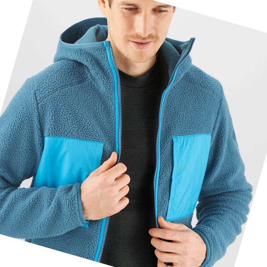 Sudadera Con Capucha Salomon ESSENTIAL WARM TEDDY Hombre Azules | MX 3213FDN